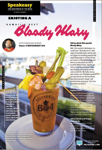 Enjoying A Hawaii’s Best Bloody Mary