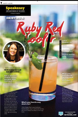 Enjoying A Ruby Red Cooler